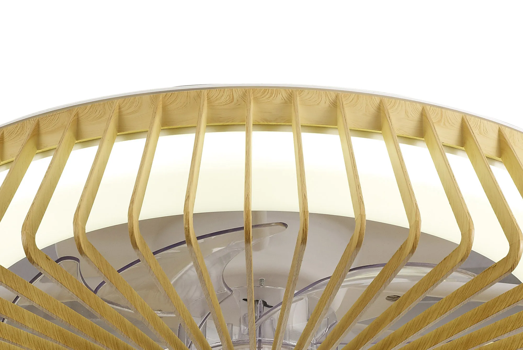 Himalaya 70W LED Dimmable Ceiling Light & Fan, Remote / APP / Voice Controlled Wood Effect M7128  Mantra Ventilacion Himalaya